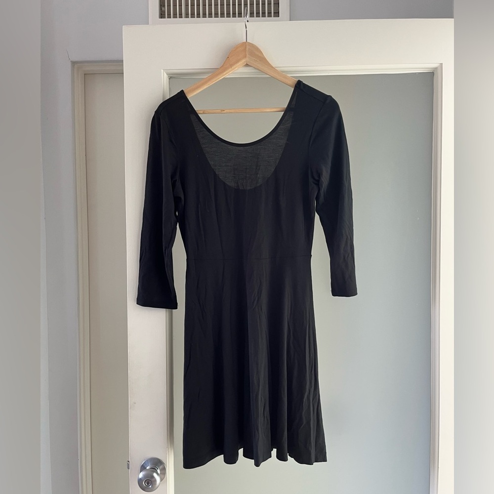Express Black 3/4 Sleeve Dress